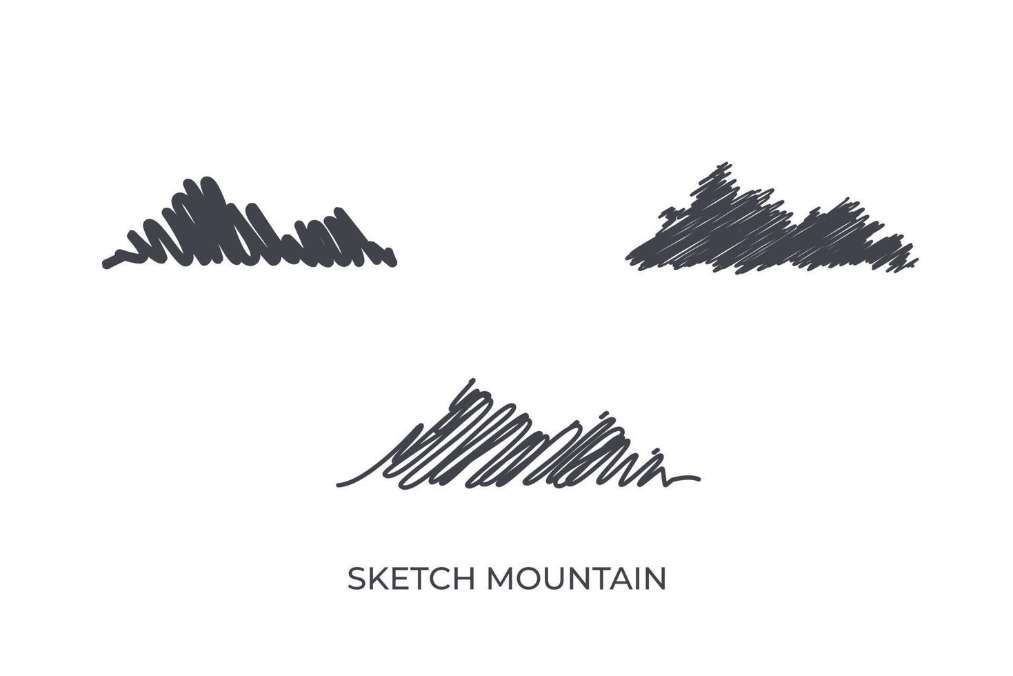 schetsen kunst bergen reeks vector