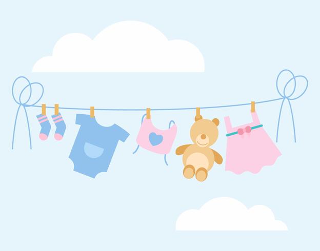 Iconische Babyshower-vectoren vector