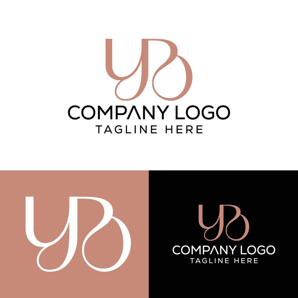 eerste brief yb logo ontwerp monogram creatief modern teken symbool icoon vector