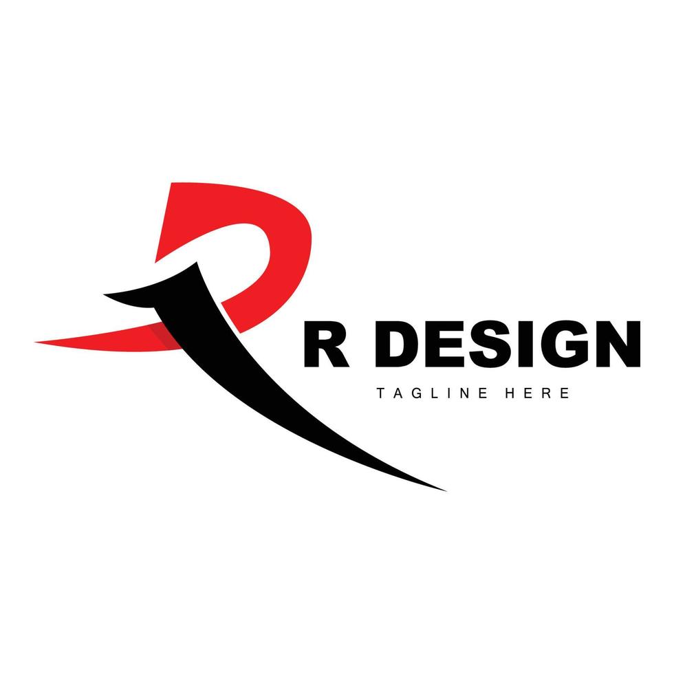 r brief logo, alfabet vector, eerste r Product merk logotype ontwerp vector