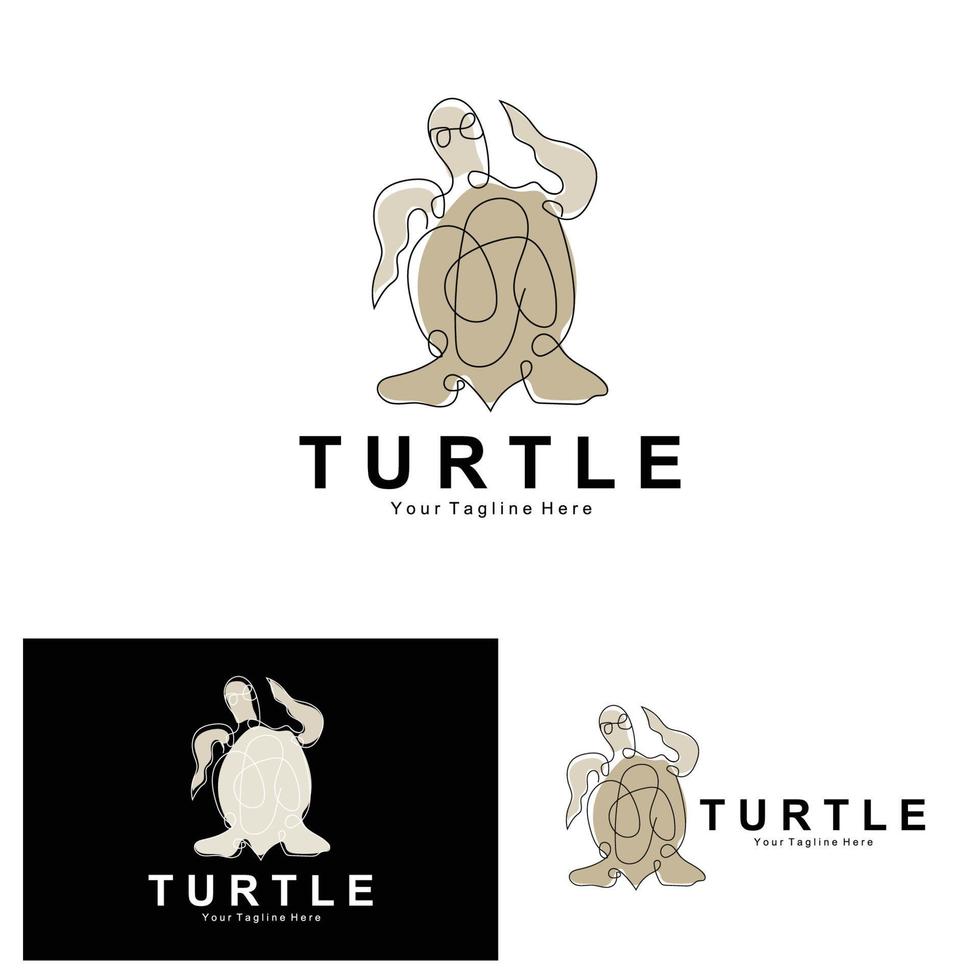 zeeschildpad logo ontwerp beschermd amfibie zeedier pictogram illustratie, vector merk huisstijl