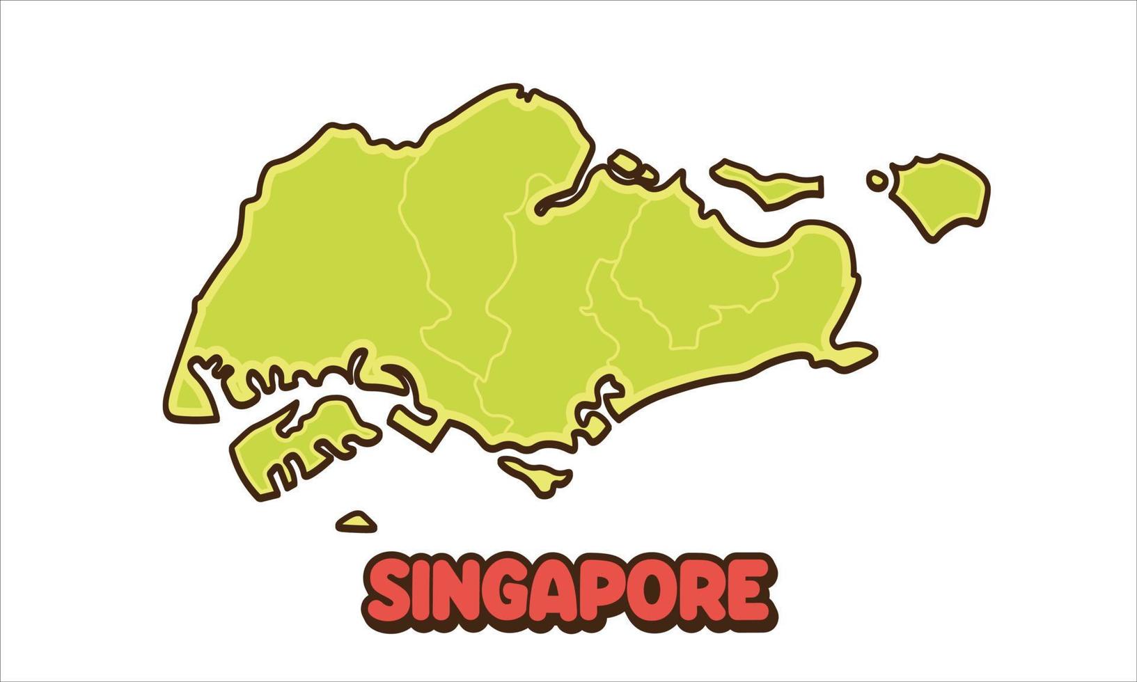 Singapore land vector icoon tekenfilm illustratie