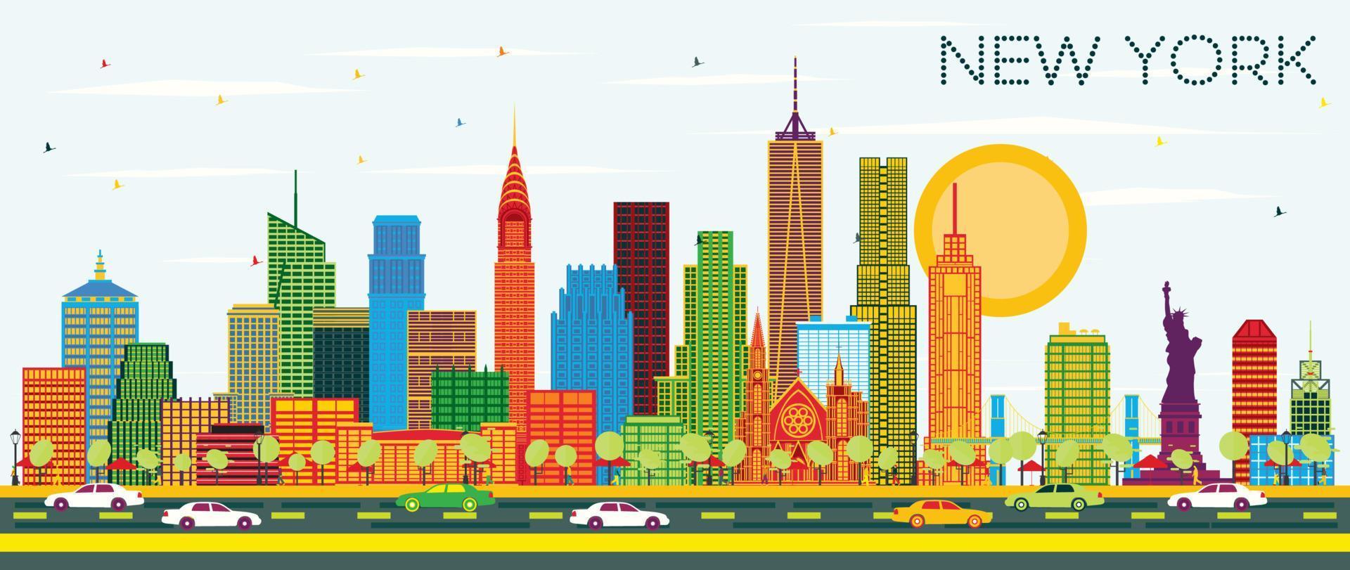 de skyline van new york. vector