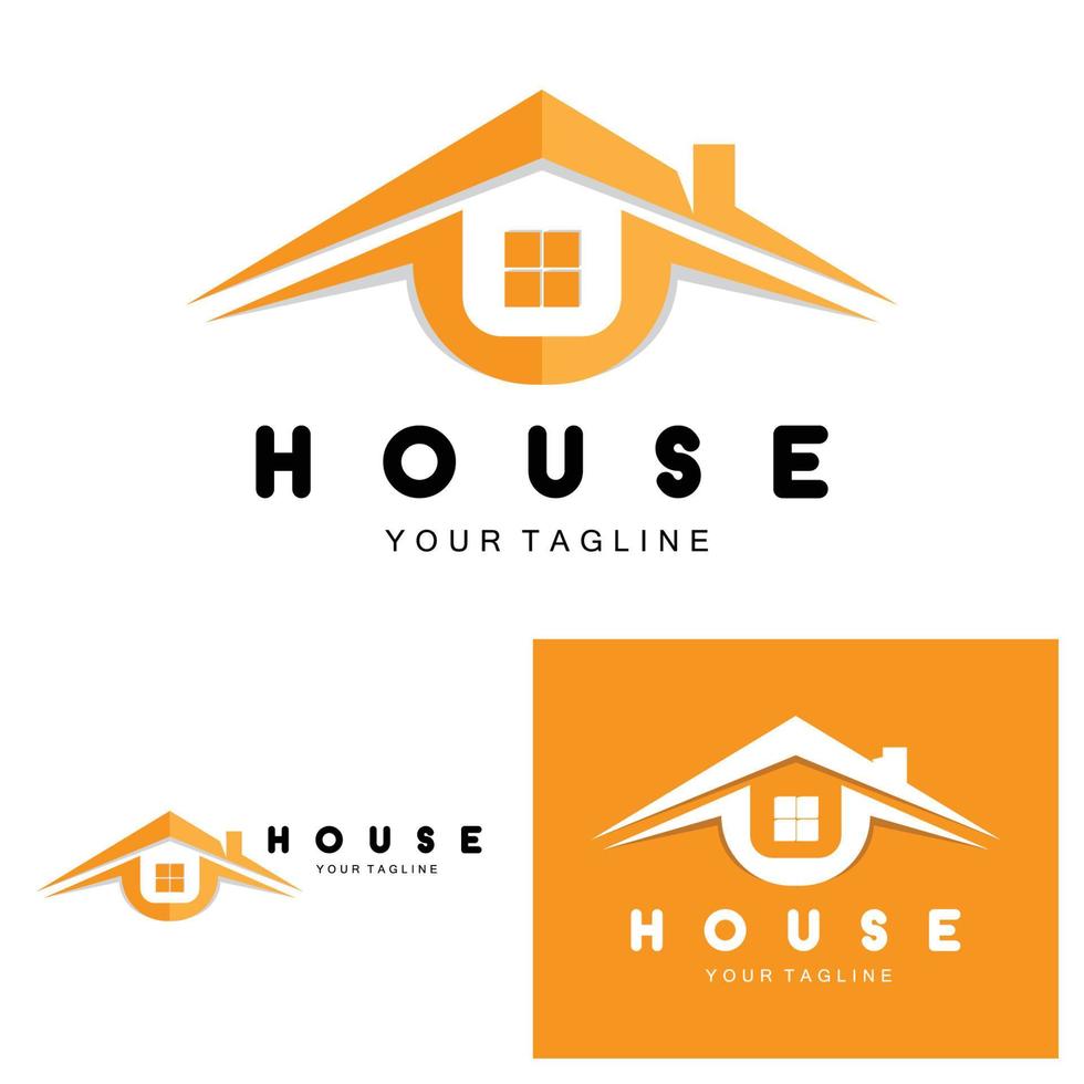 huis logo, gebouw meubilair ontwerp, bouw vector, eigendom merk icoon, echt landgoed, behuizing vector