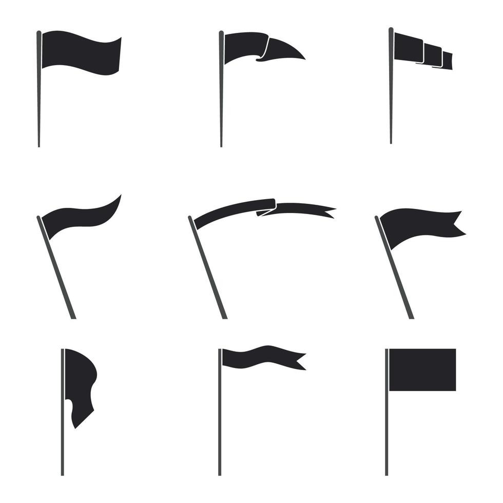 reeks van pictogrammen Aan een thema vlaggen vector