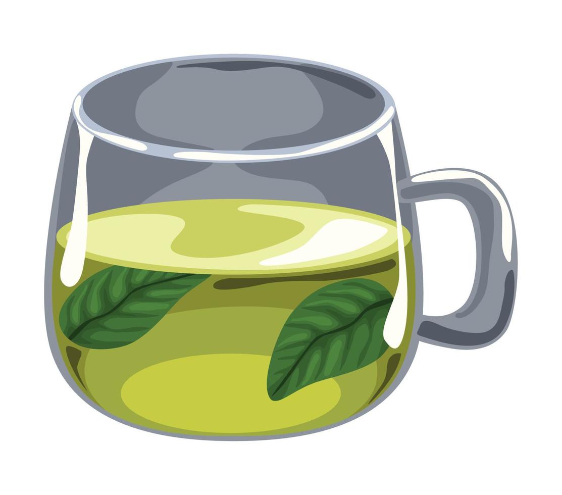 groene thee drinken vector