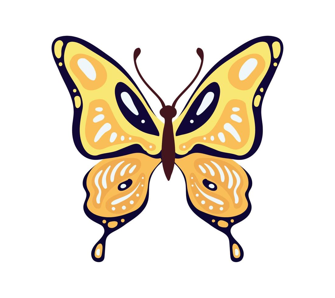 vlinder met geel Vleugels vector