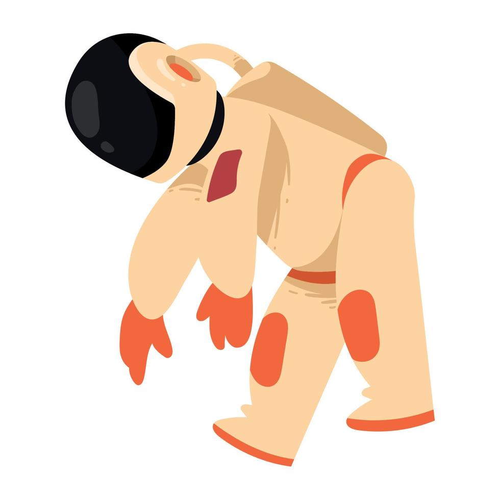 astronaut slapen positie vector