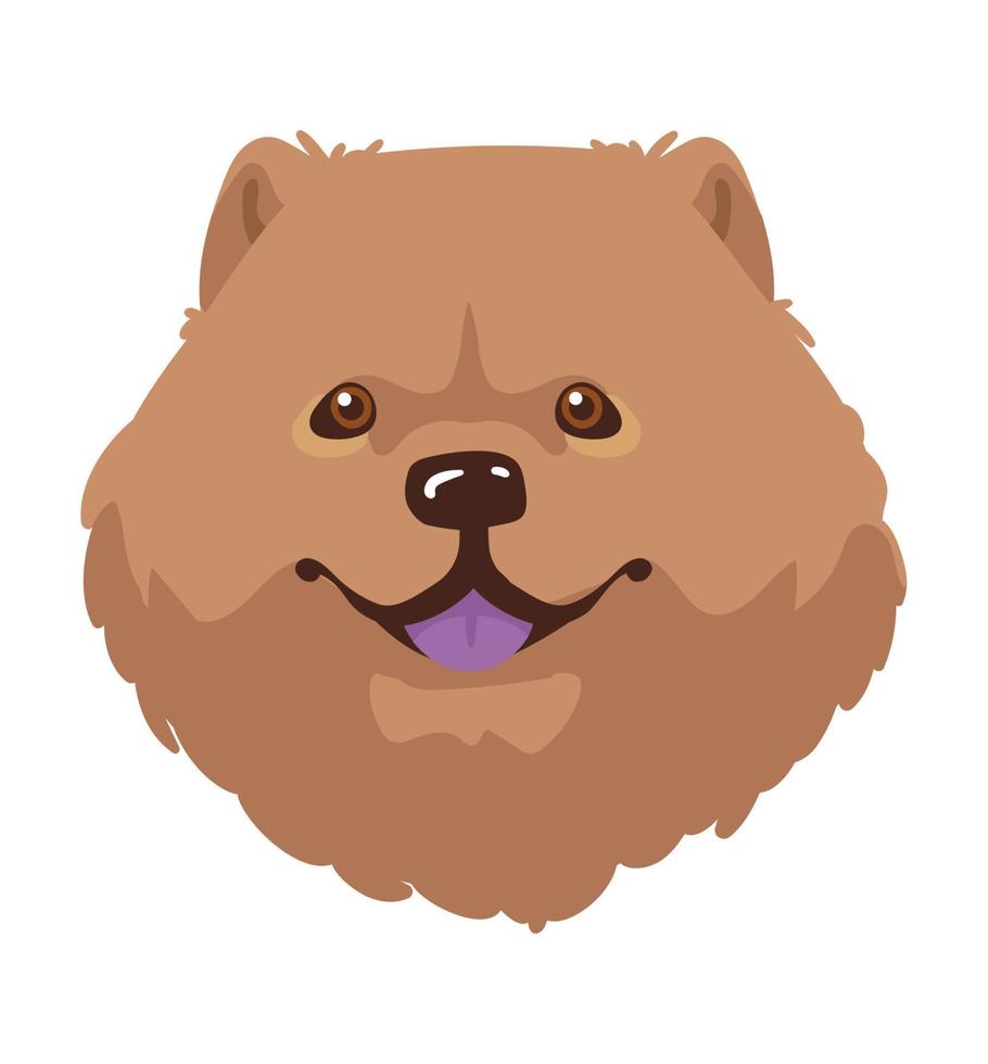 chow chow hond mascotte vector