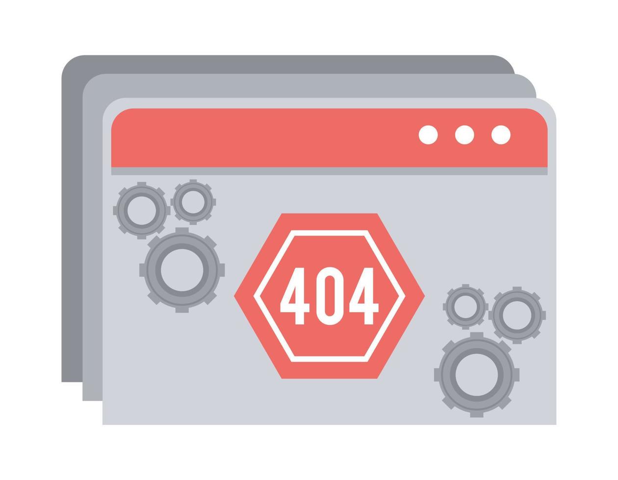 404 fout in webpagina sjabloon vector