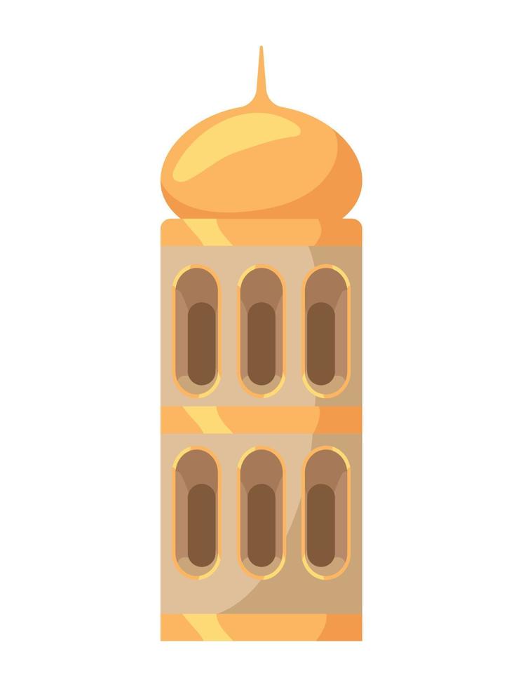 gouden moskee toren vector