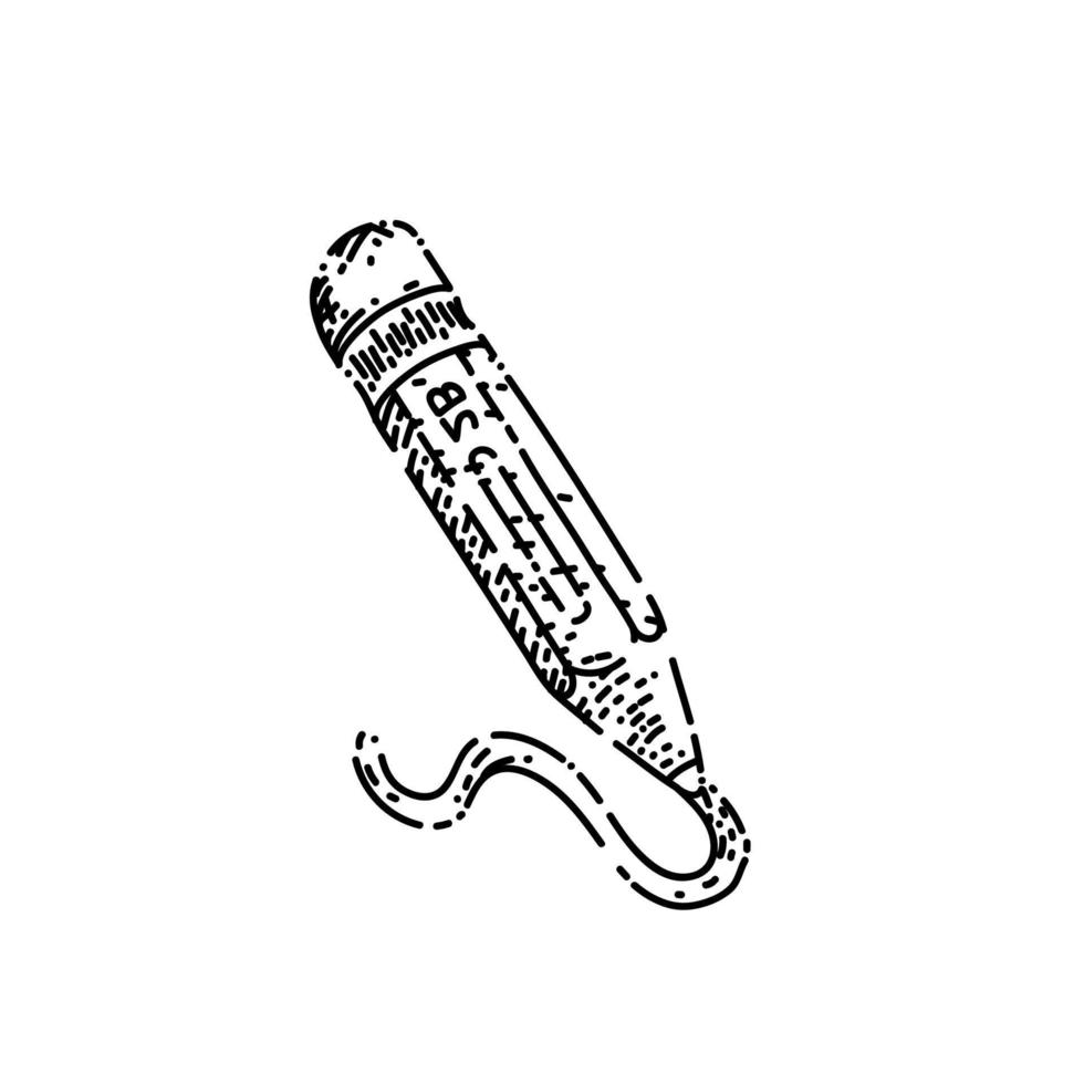 potlood schrijfbehoeften schetsen hand- getrokken vector