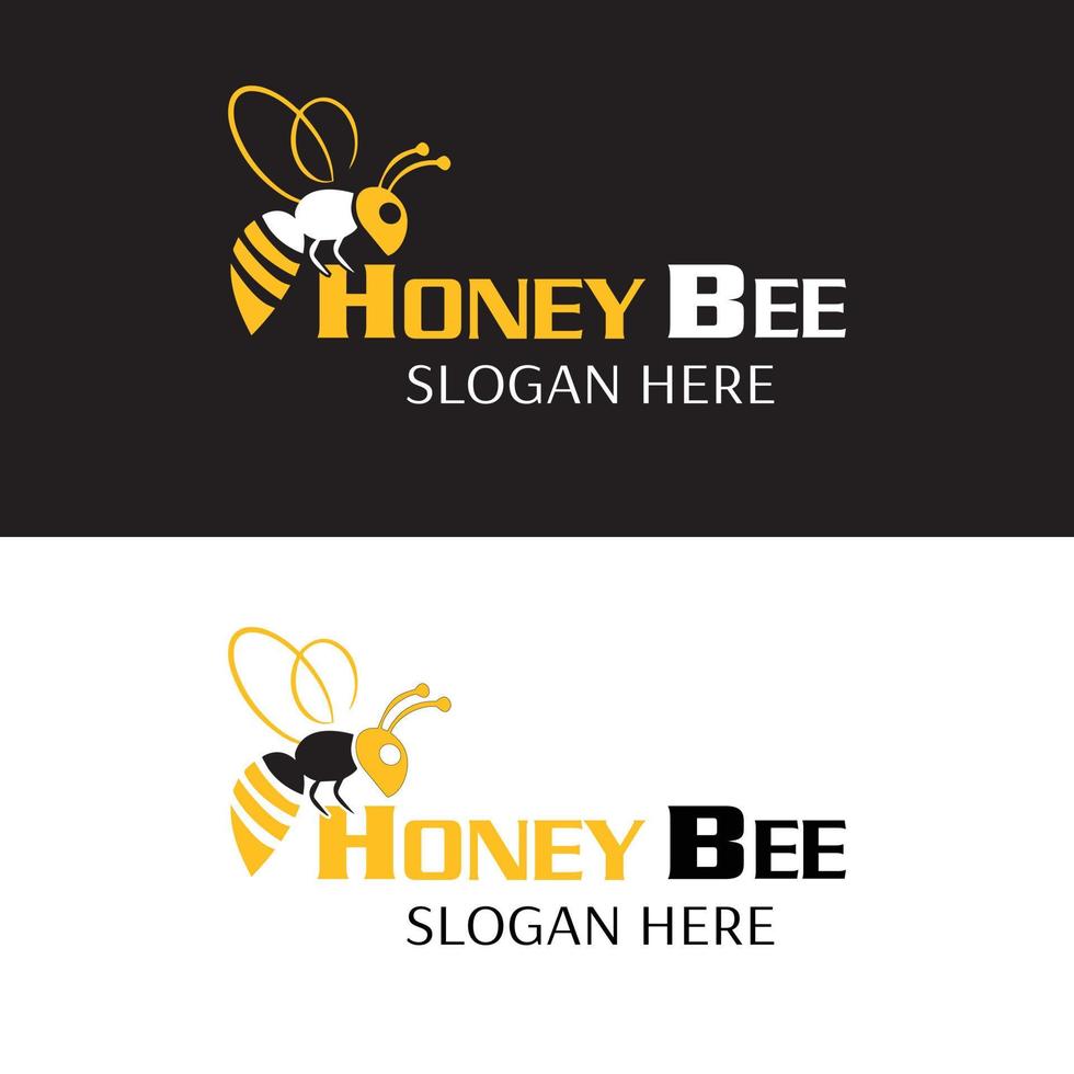 honing bij logo ontwerp icoon vector kunst grafiek