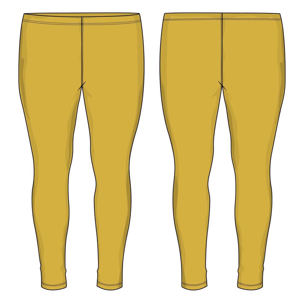 leggings broek mode vlak schetsen vector illustratie sjabloon voor Dames.