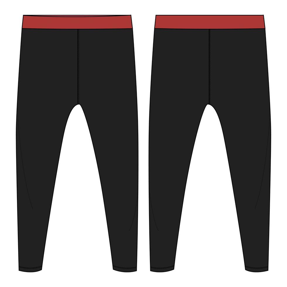 leggings broek mode vlak schetsen vector illustratie sjabloon voor Dames.