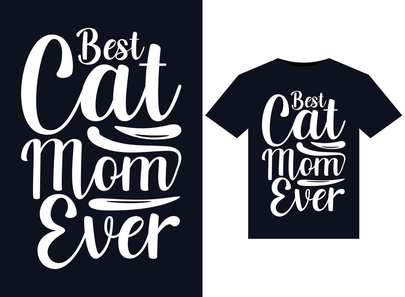 het beste kat mam ooit illustraties voor drukklare t-shirts ontwerp vector