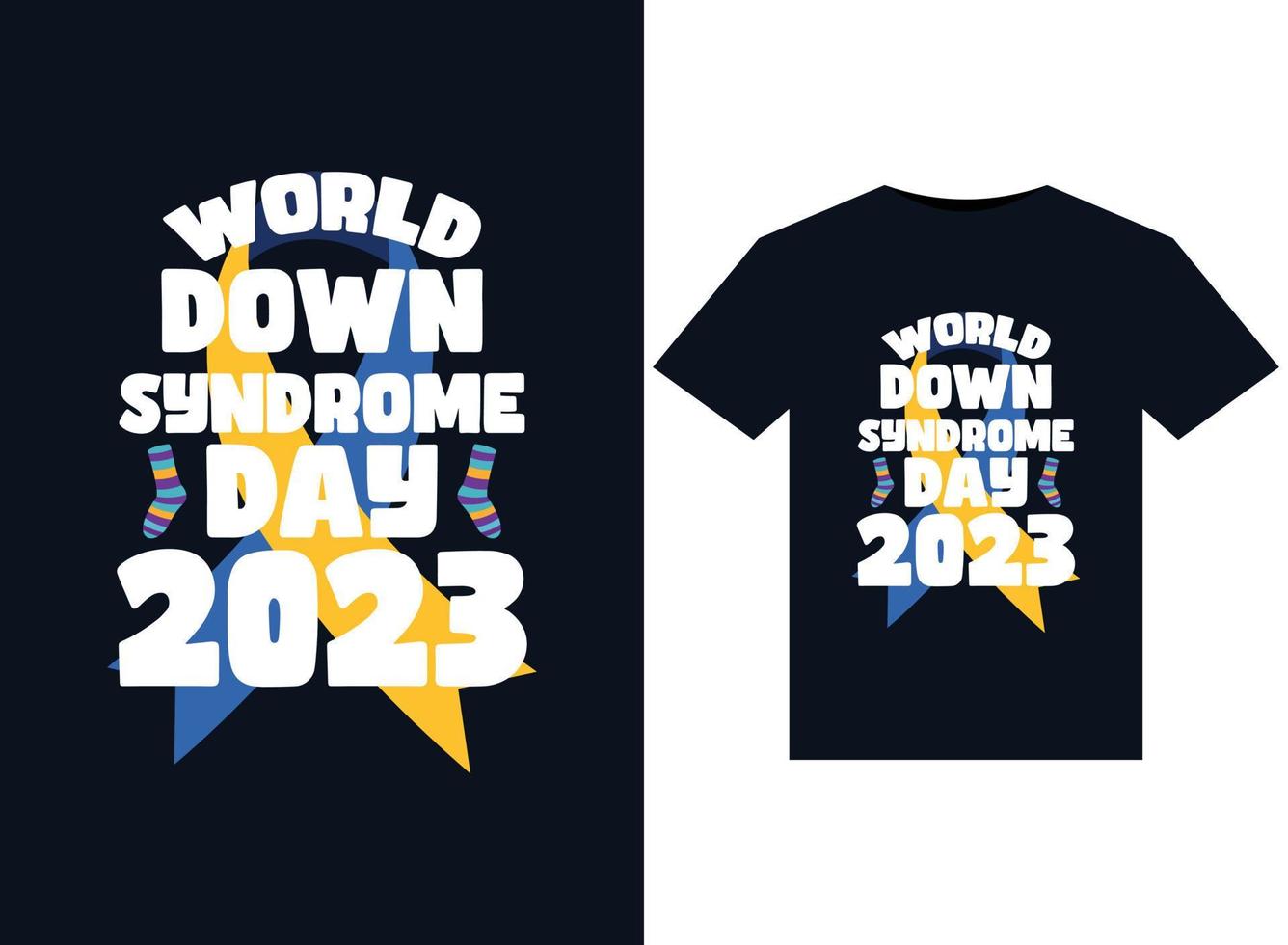 wereld naar beneden syndroom dag 2023 illustraties voor drukklare t-shirts ontwerp vector