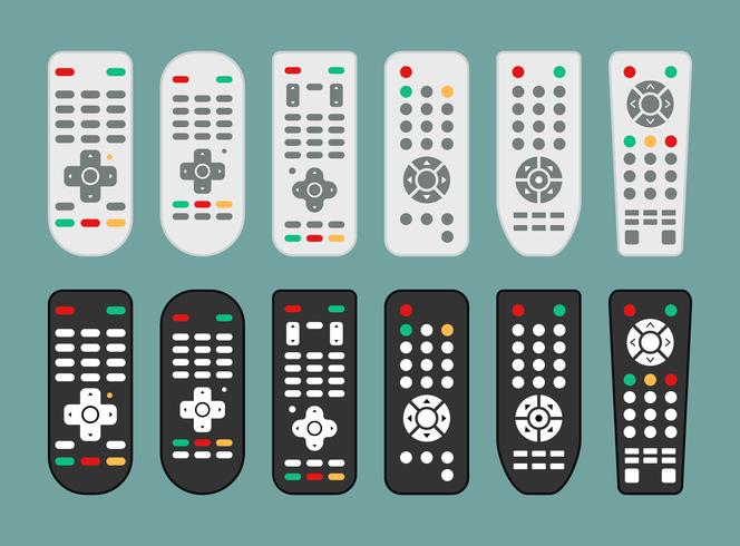 Remote Control of Tv Remote Icons vector