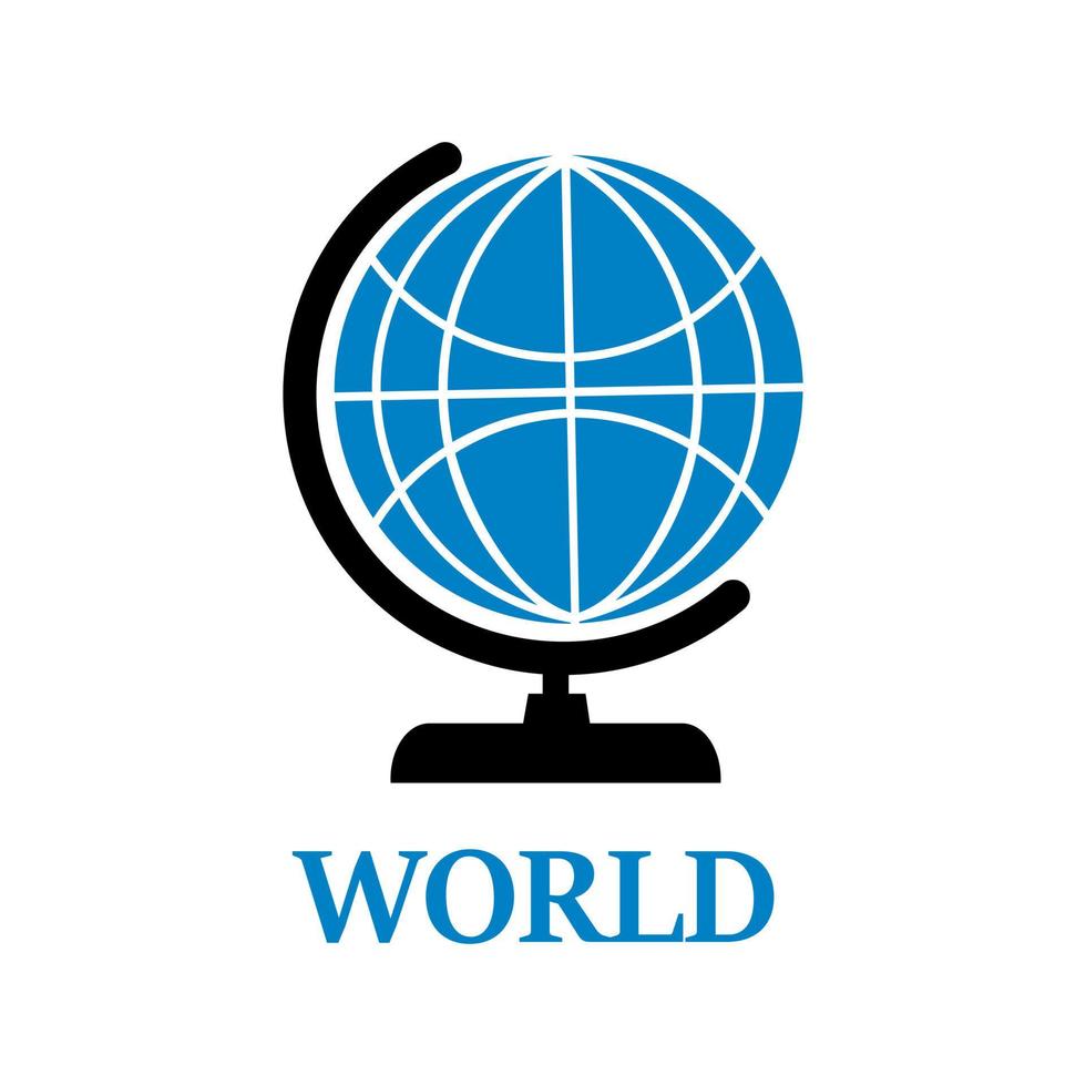 wereldbol icoon logo sjabloon illustratie vector
