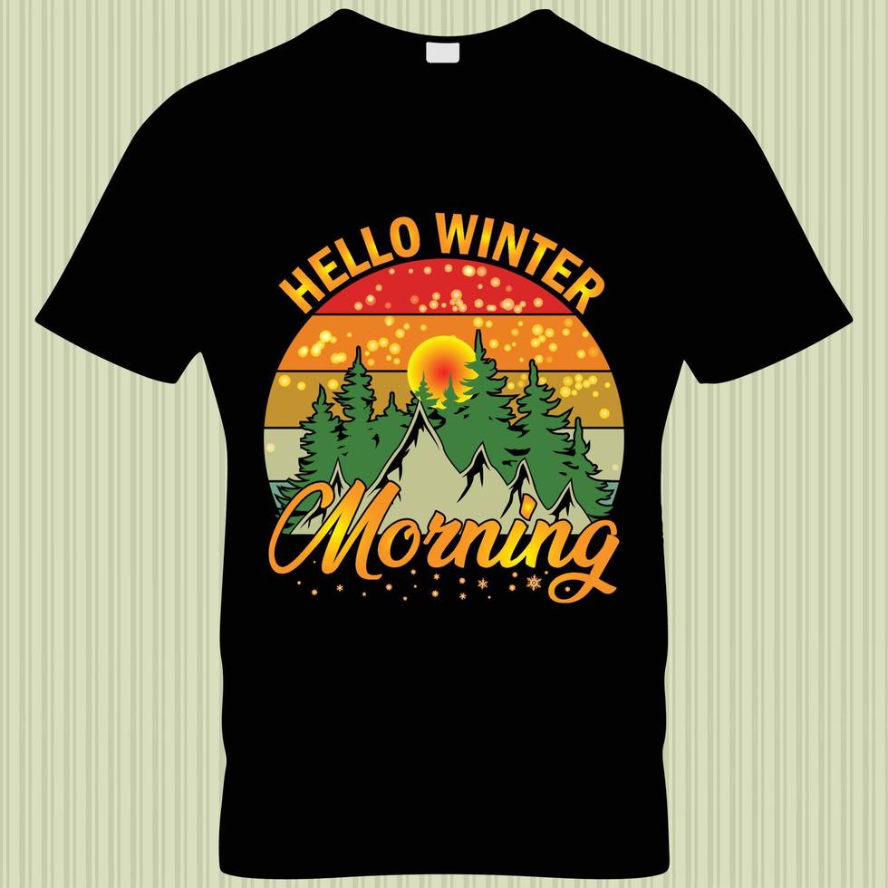 winter seizoen t-shirt ontwerp. vector