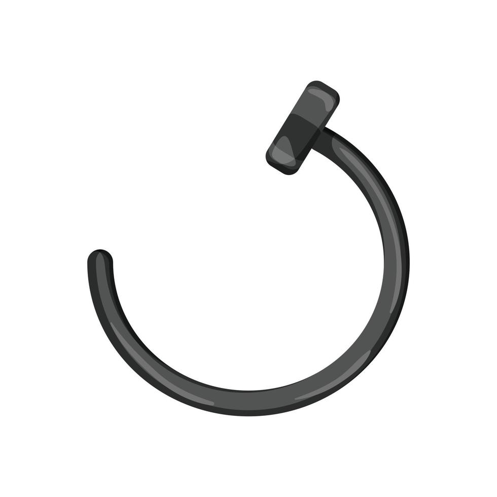 lichaam doordringend ring tekenfilm vector illustratie