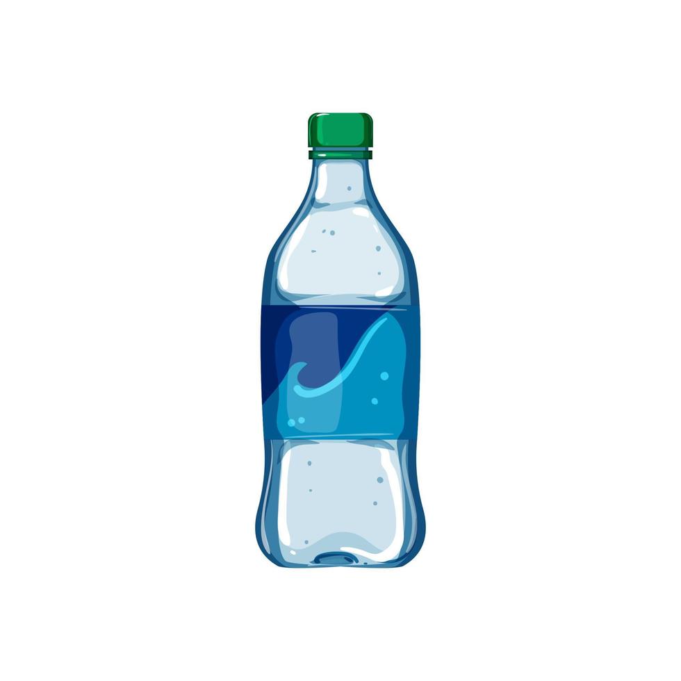 drinken mineraal water fles tekenfilm vector illustratie