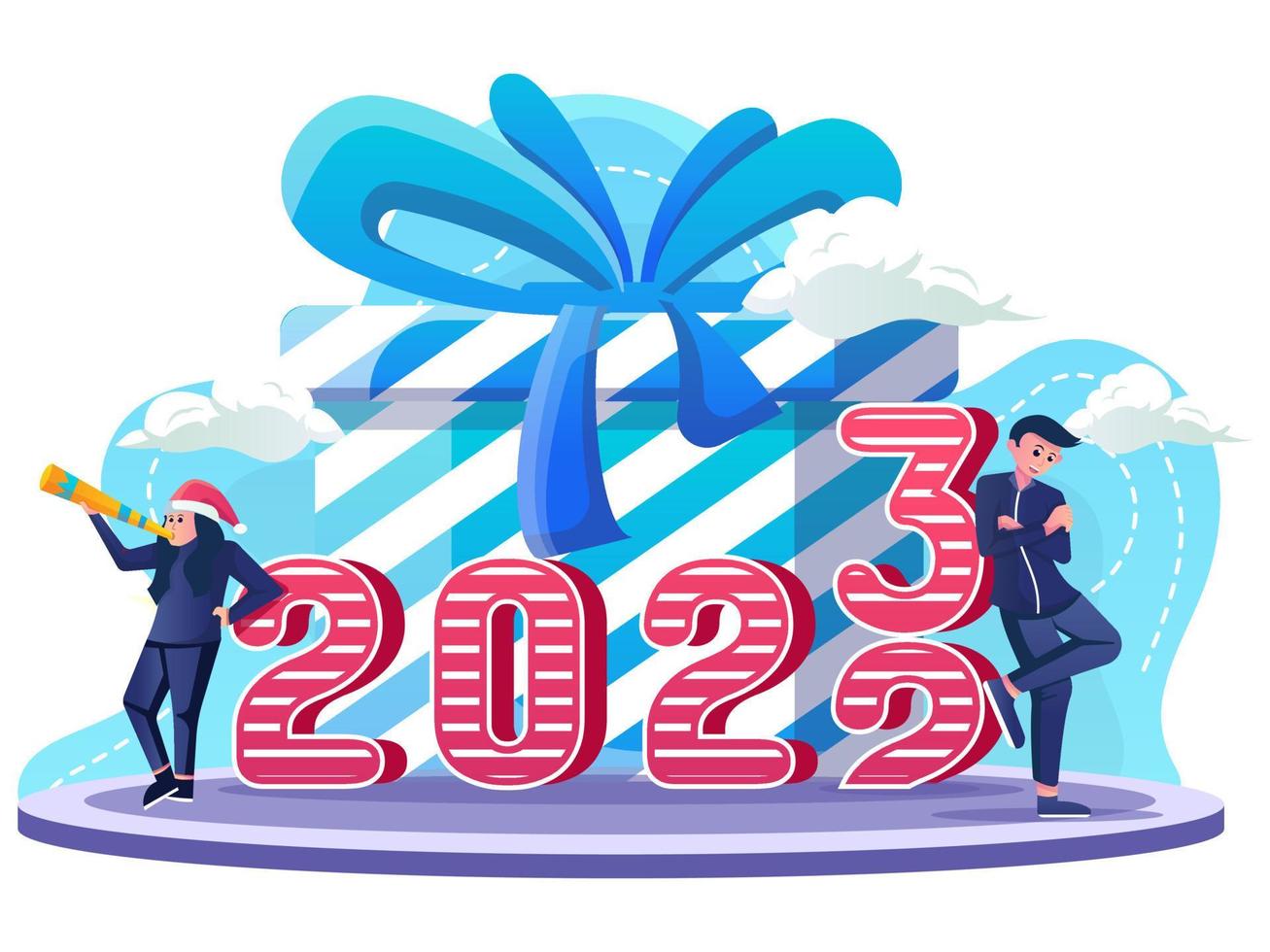 nieuw jaar 2023 illustratie vector