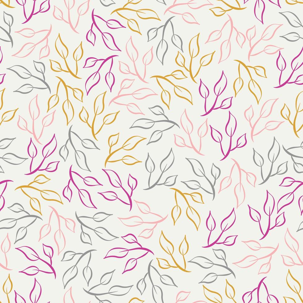bladeren en takken herhaling patroon. bloemen patroon ontwerp. botanisch tegel. mooi zo voor afdrukken, omhulsels, textiel en stoffen. vector