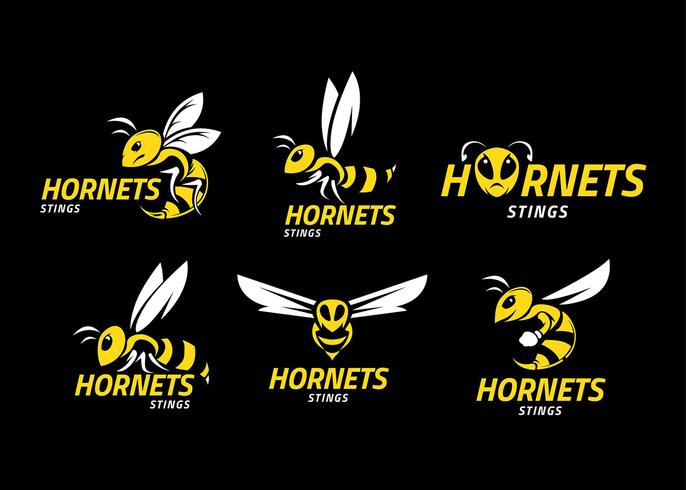 Hornet-logo's Gratis Vector