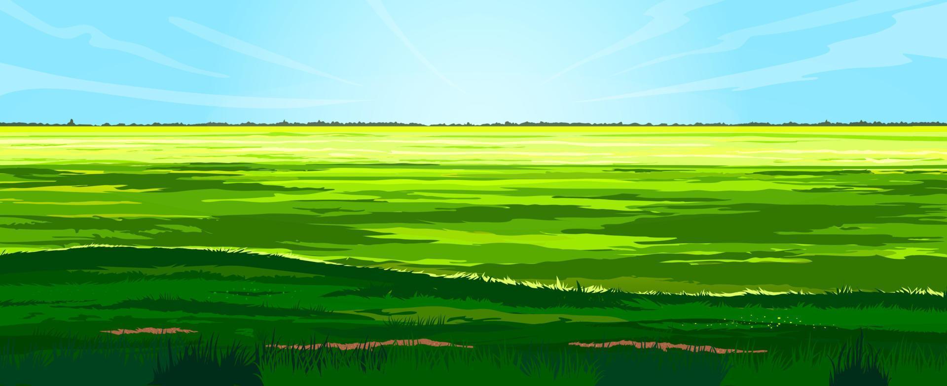 gras groen landschap vector