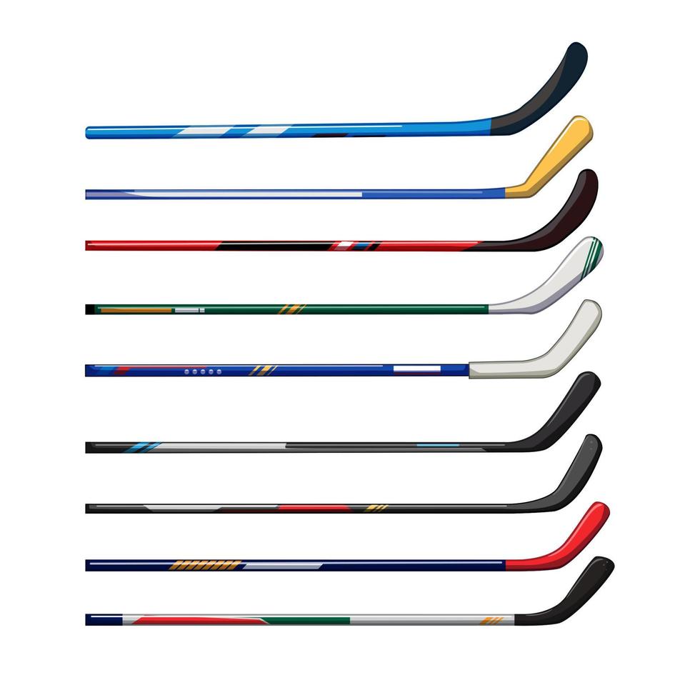 hockey stok reeks tekenfilm vector illustratie