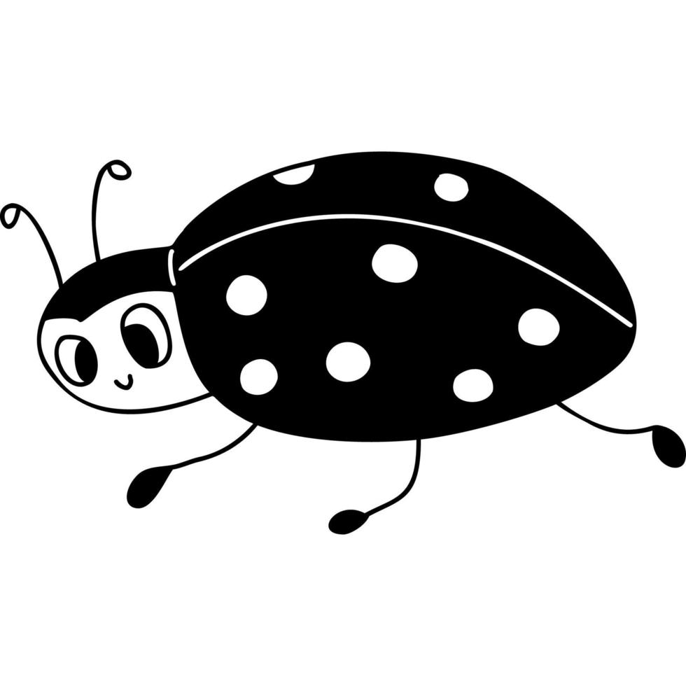 schattig insect lieveheersbeestje vector