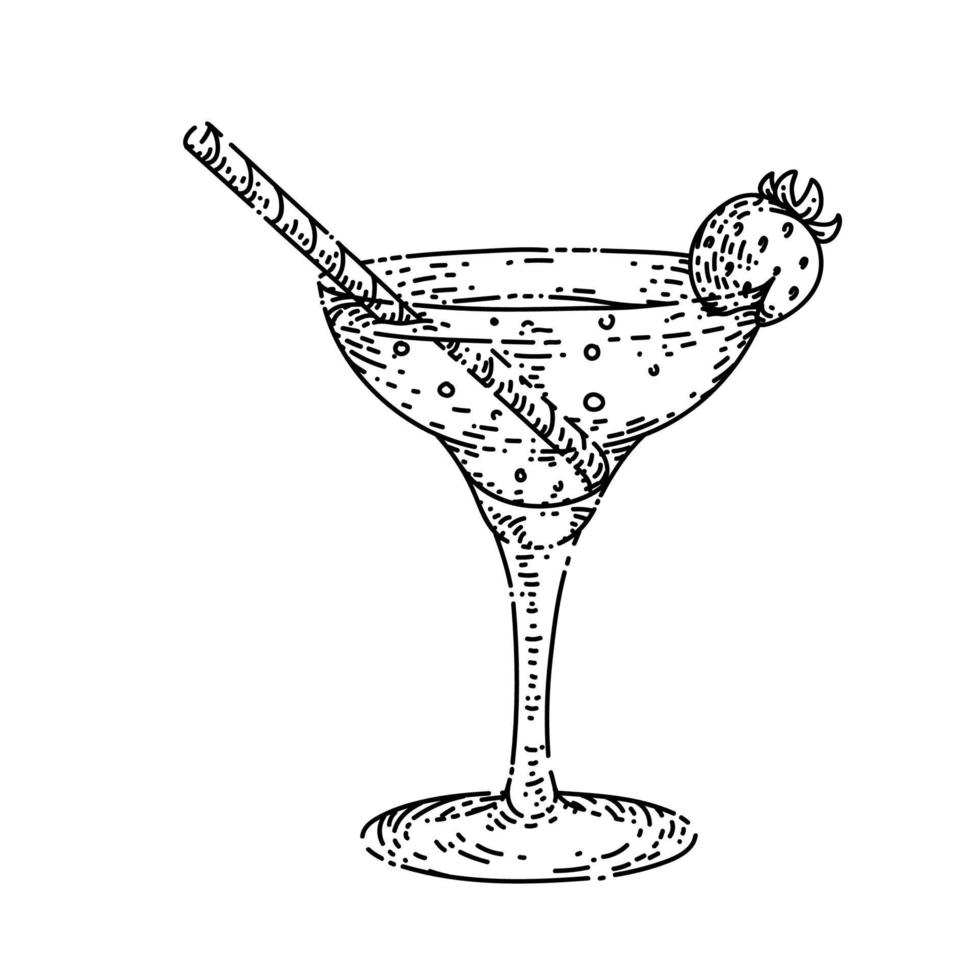 cocktail drinken schetsen hand- getrokken vector