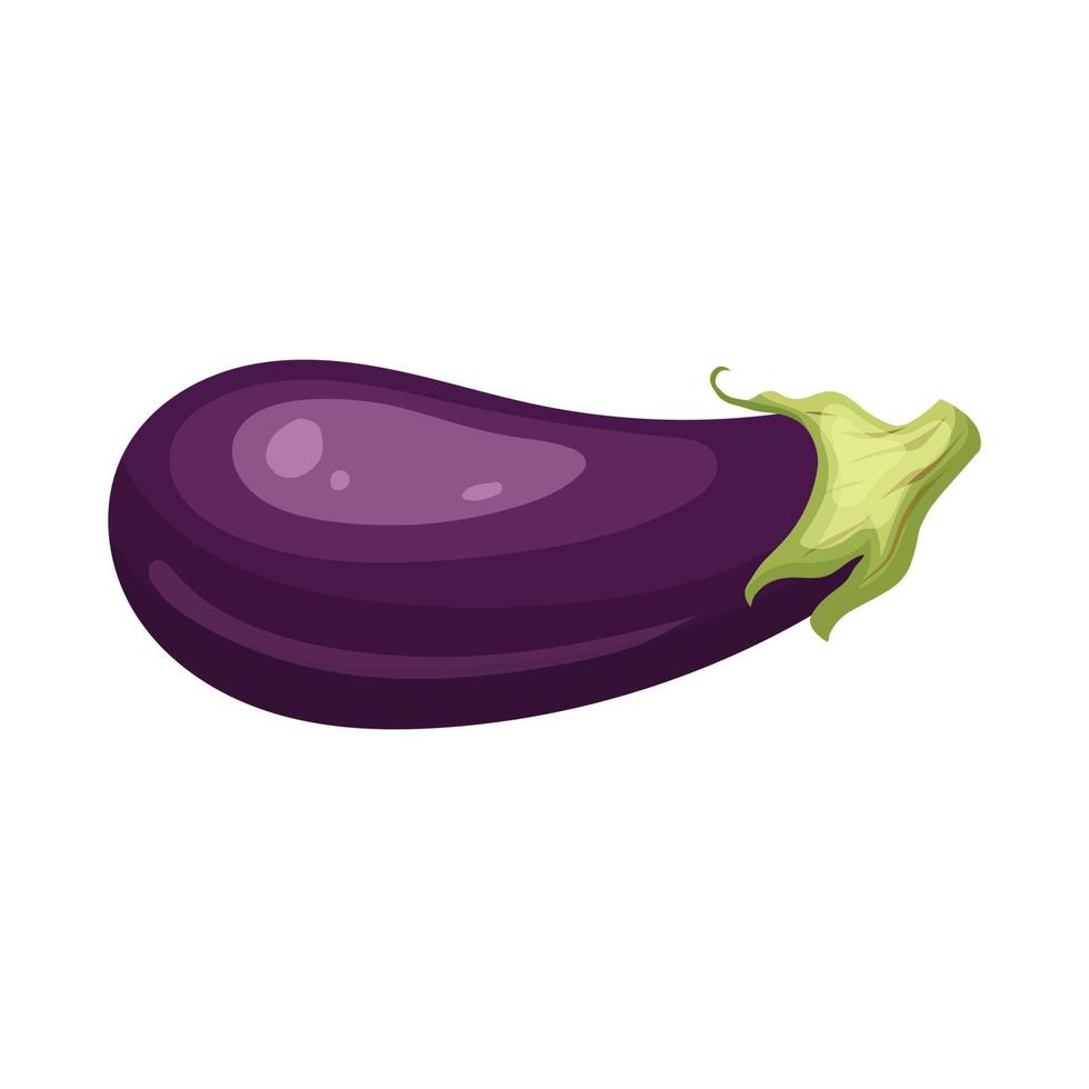 aubergine groente tekenfilm vector illustratie