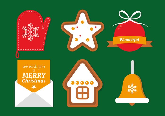 Gratis Flat Christmas Vector-elementen vector