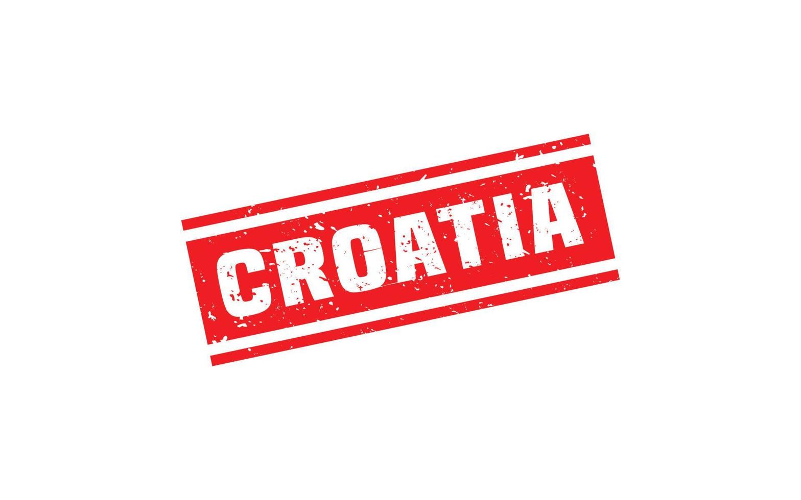 Kroatië postzegel rubber met grunge stijl Aan wit achtergrond vector