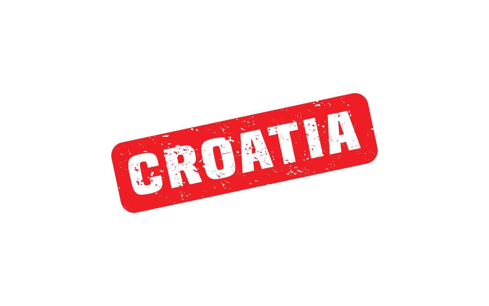 Kroatië postzegel rubber met grunge stijl Aan wit achtergrond vector