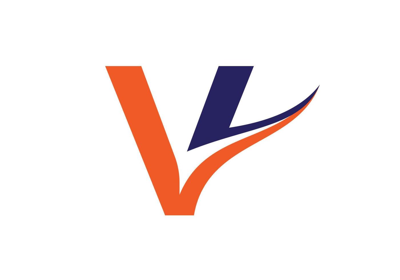 eerste brief v logo modern bedrijf typografie vector sjabloon