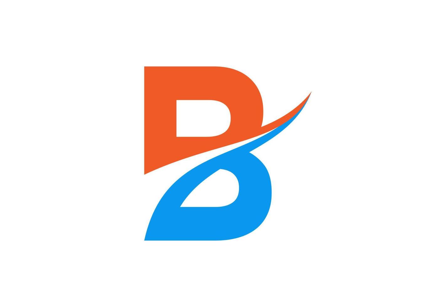 eerste brief b logo modern bedrijf typografie vector sjabloon