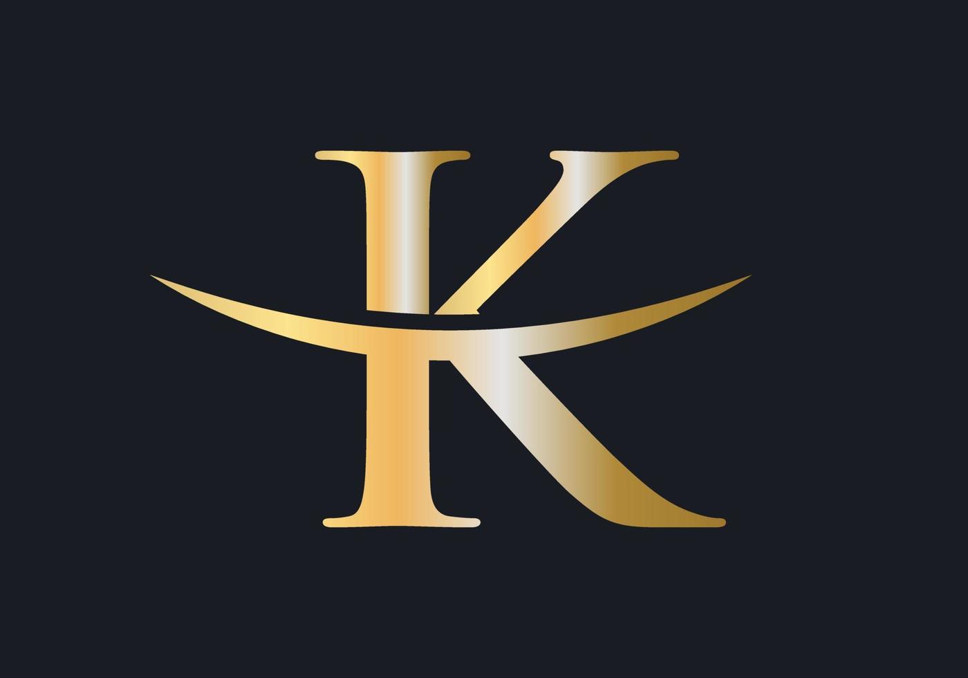 brief k logo ontwerp voor bedrijf en bedrijf identiteit vector
