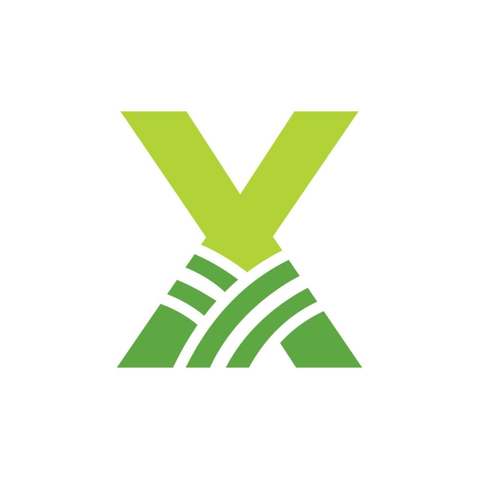 brief X landbouw logo. agro boerderij logo gebaseerd Aan alfabet voor bakkerij, brood, taart, cafe, gebakje, huis industrieën bedrijf identiteit vector