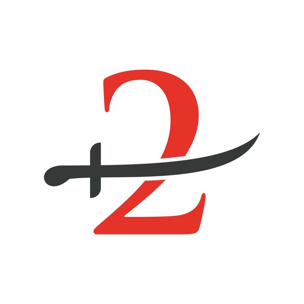 brief 2 Zwaarden logo vector sjabloon. Zwaarden icoon voor bescherming en privacy symbool