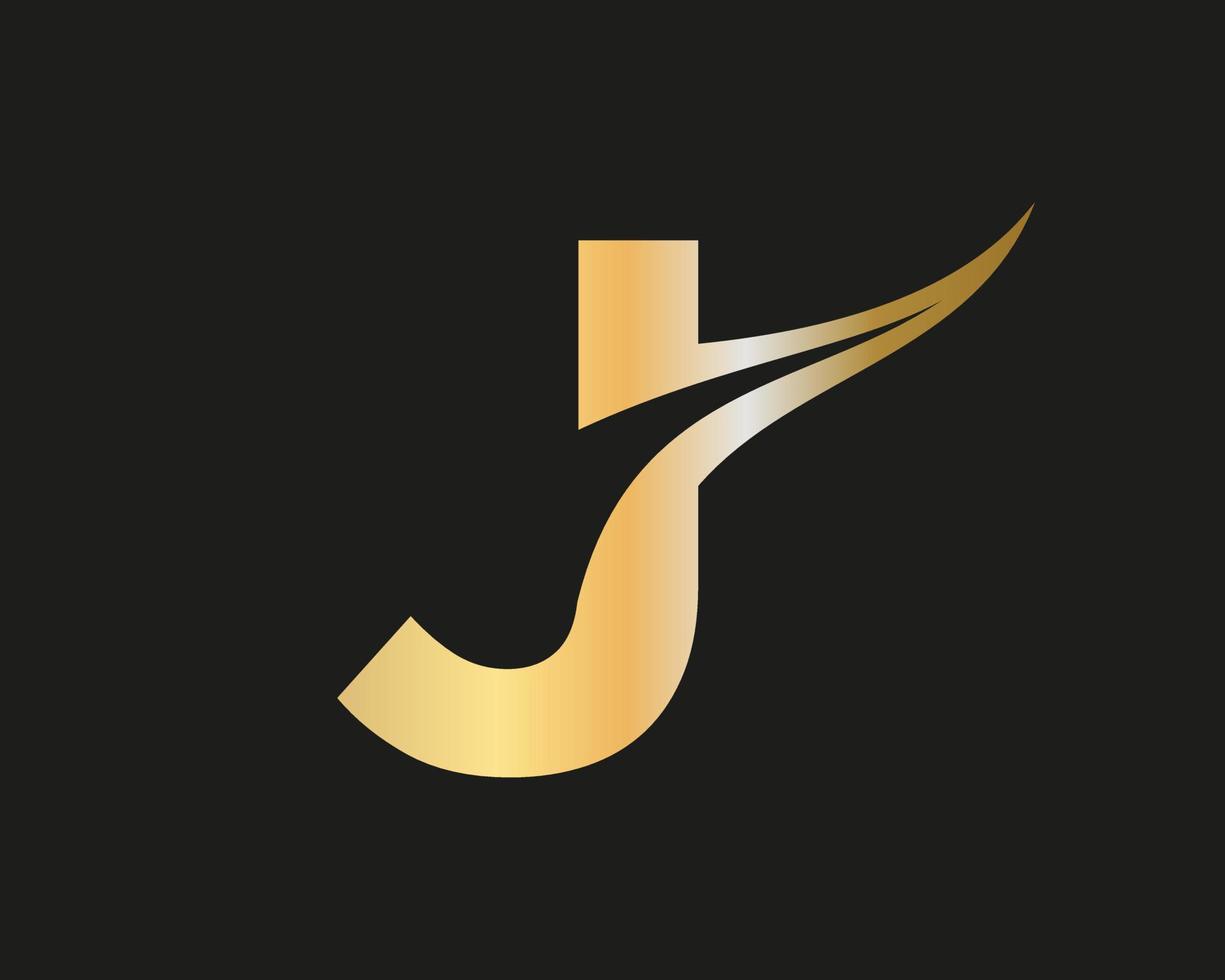 eerste brief j logo modern bedrijf typografie vector sjabloon