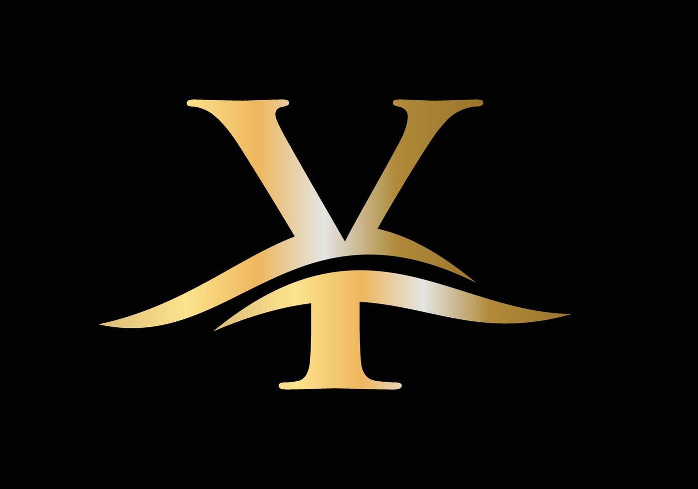 brief y logo met luxe concept vector