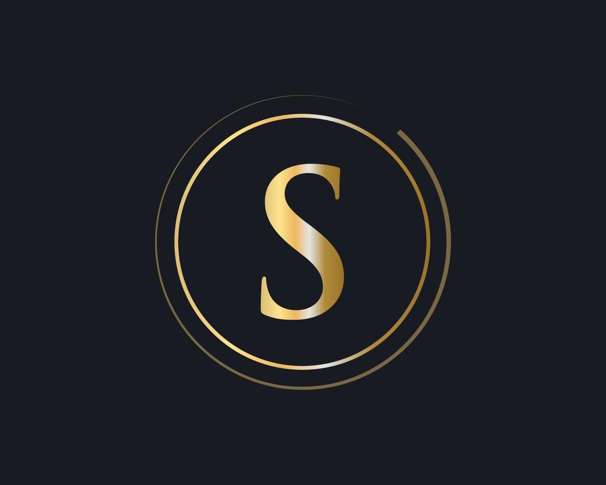 brief s logo voor luxe symbool, elegant en elegant teken vector
