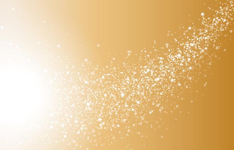 Abstract goud wit Shimmer gloeiende ronde deeltjes vector