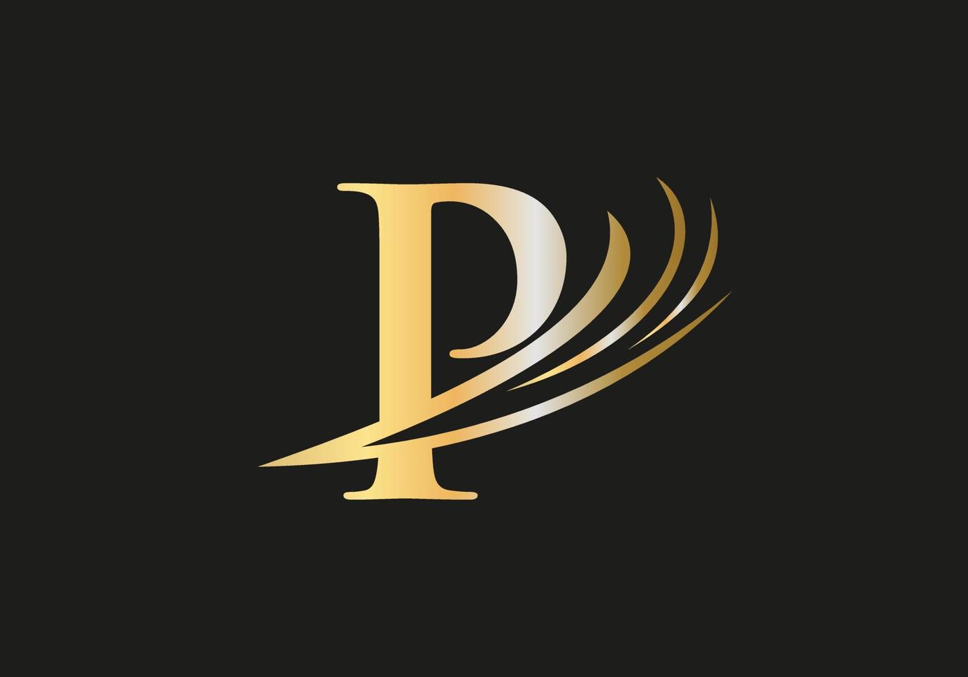 monogram p logo ontwerp vector sjabloon