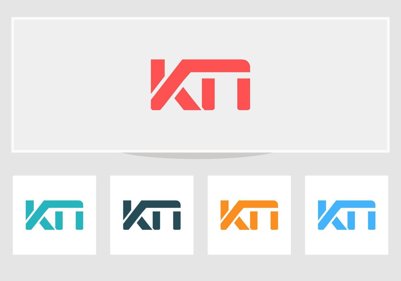 modern kn logo brief ontwerp sjabloon vector