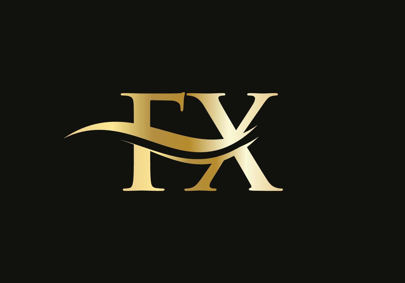 fx gekoppeld logo voor bedrijf en bedrijf identiteit. creatief brief fx logo vector