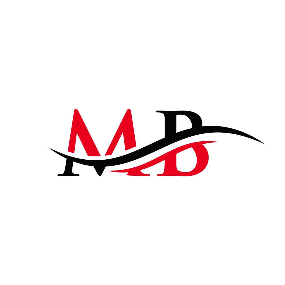 mb gekoppeld logo voor bedrijf en bedrijf identiteit. creatief brief mb logo vector